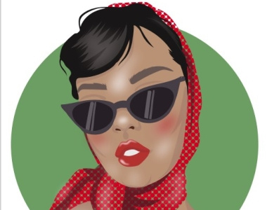 Vector Portrait - Retro style design female illustration illustrator portrait poster retro vector