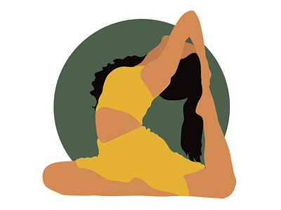 Yoga flat illustration