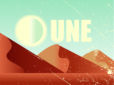 Dune art branding design dune dunes illustration illustrator logo movie postcard poster texture vector vintage wall art