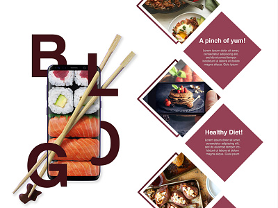 Food Blogger Website Mockup Design