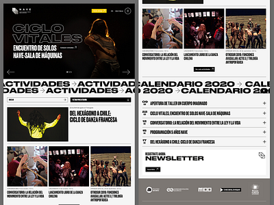 Chilean Cultural center Web design black cultural dark theater theater design web
