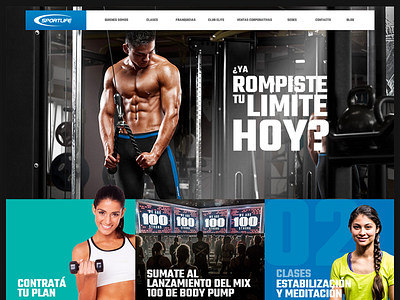 Did you breake your limits today? block clean grid gym interactive muscle web web design