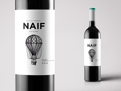 Naif Wine Label label minimalist packaging. clean wine