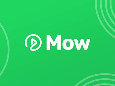 Mow Player Logo green logo player video white