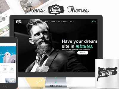 Hypstr WordPress Theme Design app branding design graphic design illustration theme ui vector wordpress