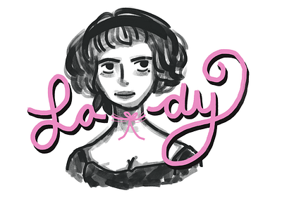 LADY app branding design graphic design icon illustration lettering logo prints procreate sketching typography vector