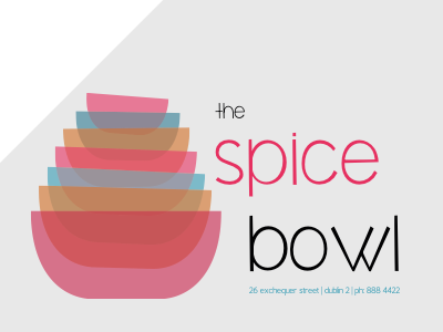 Spice Bowl Logo bowls colours design font informal logo stacked vector