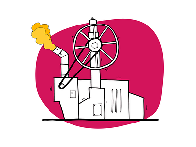 The Dream Machine autodesk dream illustration agency illustrator machine magenta pink sketch sketchbook app