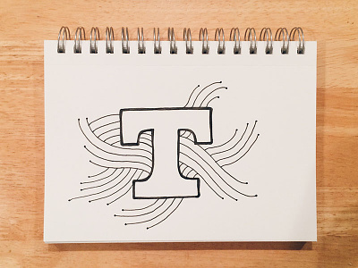 THE LETTER T chubby daily doodle hand lettering letter micron t