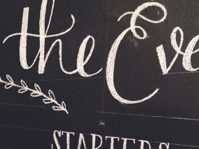 Chalkboard Progress Shot chalk chalk art chalkboard doodles lettering the wedding wip