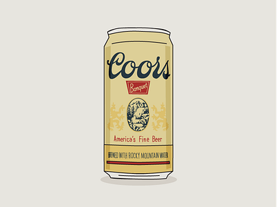 Just beCoors america because beer can colorado coors doodle illustration pen tool quick
