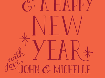 & a Happy New Year christmas hand drawn hand lettering lettering love new year script stars twinkle