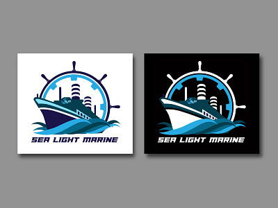 Sea Light Marine - Logo & Identity anchor branding graphic design illustration logo marine marine logo concept sea ship shipping company logo vector