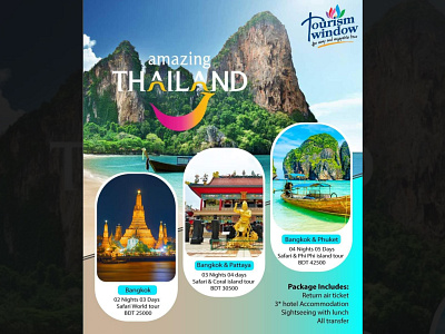 Tourism Package Design (Social Media Banner) branding graphic design package design social media banner tourism banner