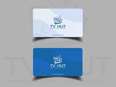 Business Card Front Side Design Idea (TV Hut Branding)