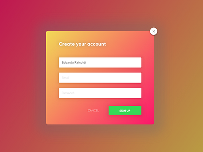 DailyUI #001 - Sign Up Form 001 1 account dailyui design sign up ui