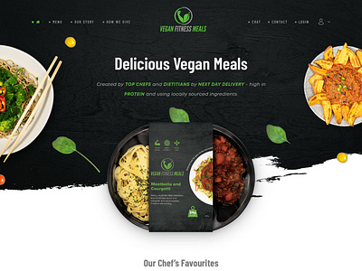 Vegan Fitness Meals design illustration ui ux