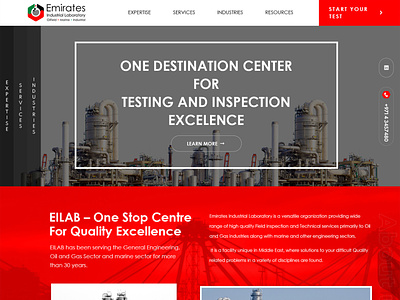 Emirates Industrial Laboratory design typography ui