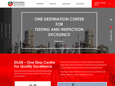 Emirates Industrial Laboratory design typography ui