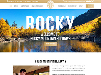 Rocky Mountain Holidays design typography ui