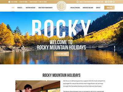 Rocky Mountain Holidays design typography ui