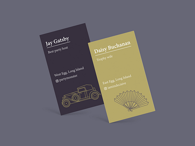 'The Great Gatsby' Business cards business card design gatsby