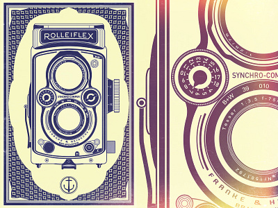 Rolleiflex camera vector