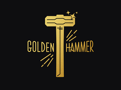 Golden Hammer logo shirt vector
