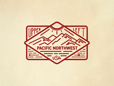 Upper Left, USA patch vector