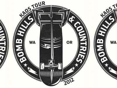 Kaos Tour 2012 skateboard vector