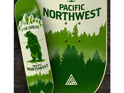 PNW board pnw skateboard vector