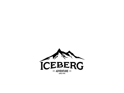 Minimalist Logo Iceberg branding design graphic design illustration logo typography vector