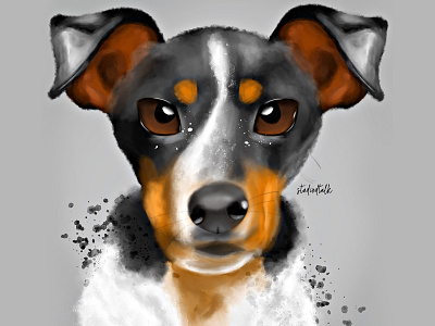 Dog Watercolor Portrait art business canvas canvasart creative design digital dog drawing inspirational portrait procreate studiodtalk wall watercolor