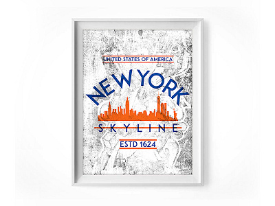 New York Canvas Design 1624 canvas new york skyline usa