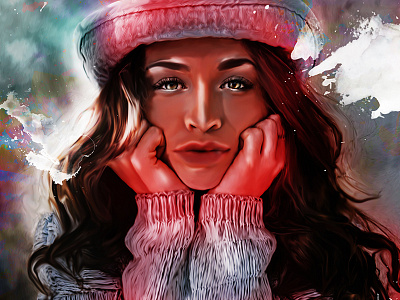 Girl Portrait art bookyours client commission designer digital experiment photoshop wacom