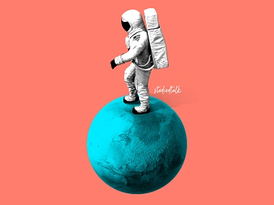 No Gravity art astronaut business canvas canvasart creative design digital galaxy illustration inspirational love money motivational photoshop sketch space studiodtalk universe wall