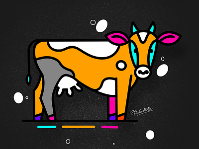 Cow Icon art branding business canvas colors creative design designer digital icon iconography illustration inspirational logo love motivational people photoshop studiodtalk vector