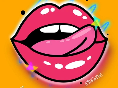 Lick me baby👅 applepencil art business canvas canvasart colors creative design digital illustration inspirational ipad licking lips love loveme photoshop procreate studiodtalk wall