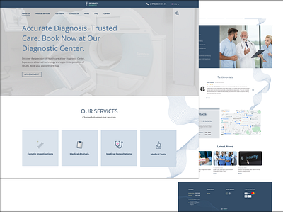 Diagnostic Clinic design diagnostic diagnostics health medicine ui web design