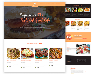 Restaurant UI Design design food restaurant ui web design