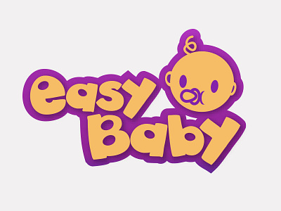 Easybaby Logo baby branding logo cartoon cheerful children clothing