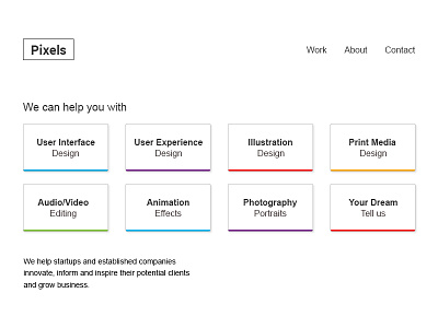 Pixels - Creative Agency Landing Page