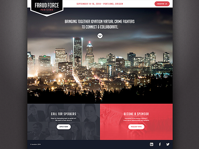 2014 Fraud Force Landing Page event portland responsive