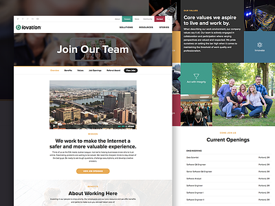 Career Landing Page career jobs redesign responsive video web design