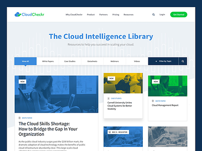 Cloud Intelligence Library css duotones grid resources website
