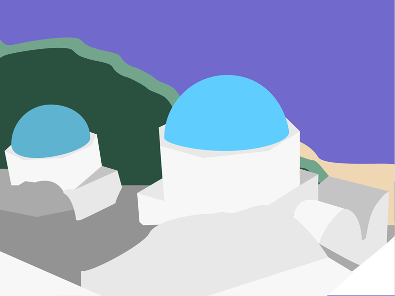 Minimalist Illustration II scenery vector architecture illustration beach minimalism illustrator