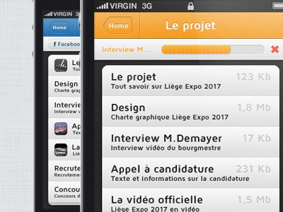 Liege Expo 2017 iphone liege mobile ui
