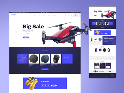 Technic Template design e commerce site template ui ux web web design