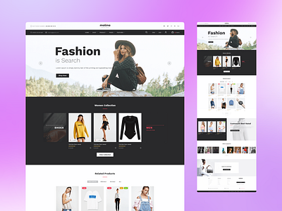 Fashion Template design e commerce envato fashion site template themeforest ui ux web web design