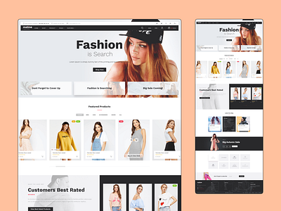 Fashion Template commerce design site template ui ux web web design